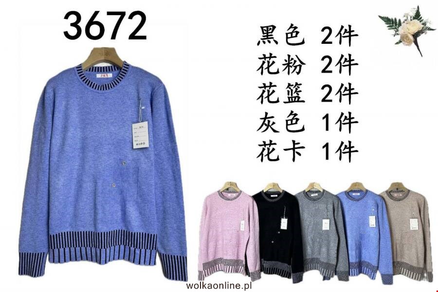 Sweter damskie 3672 1 kolor Standard (Towar Ploskie)