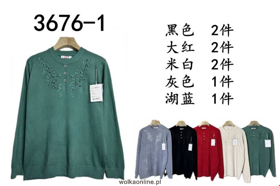 Sweter damskie 3676-1 1 kolor Standard (Towar Ploskie)