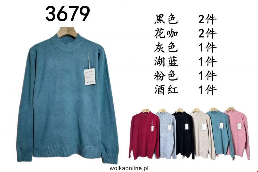 Sweter damskie 3679 1 kolor Standard (Towar Ploskie)