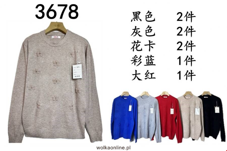 Sweter damskie 3678 1 kolor Standard (Towar Ploskie)