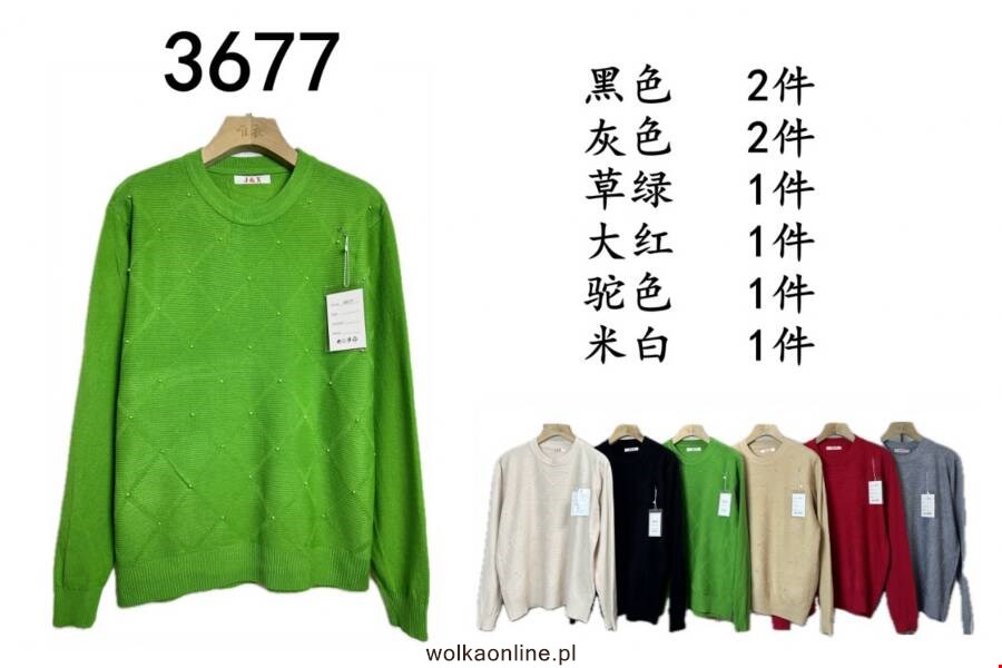 Sweter damskie 3677 1 kolor Standard (Towar Ploskie)