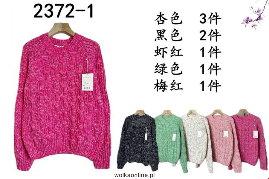 Sweter damskie 2372-1 1 kolor Standard (Towar Ploskie)