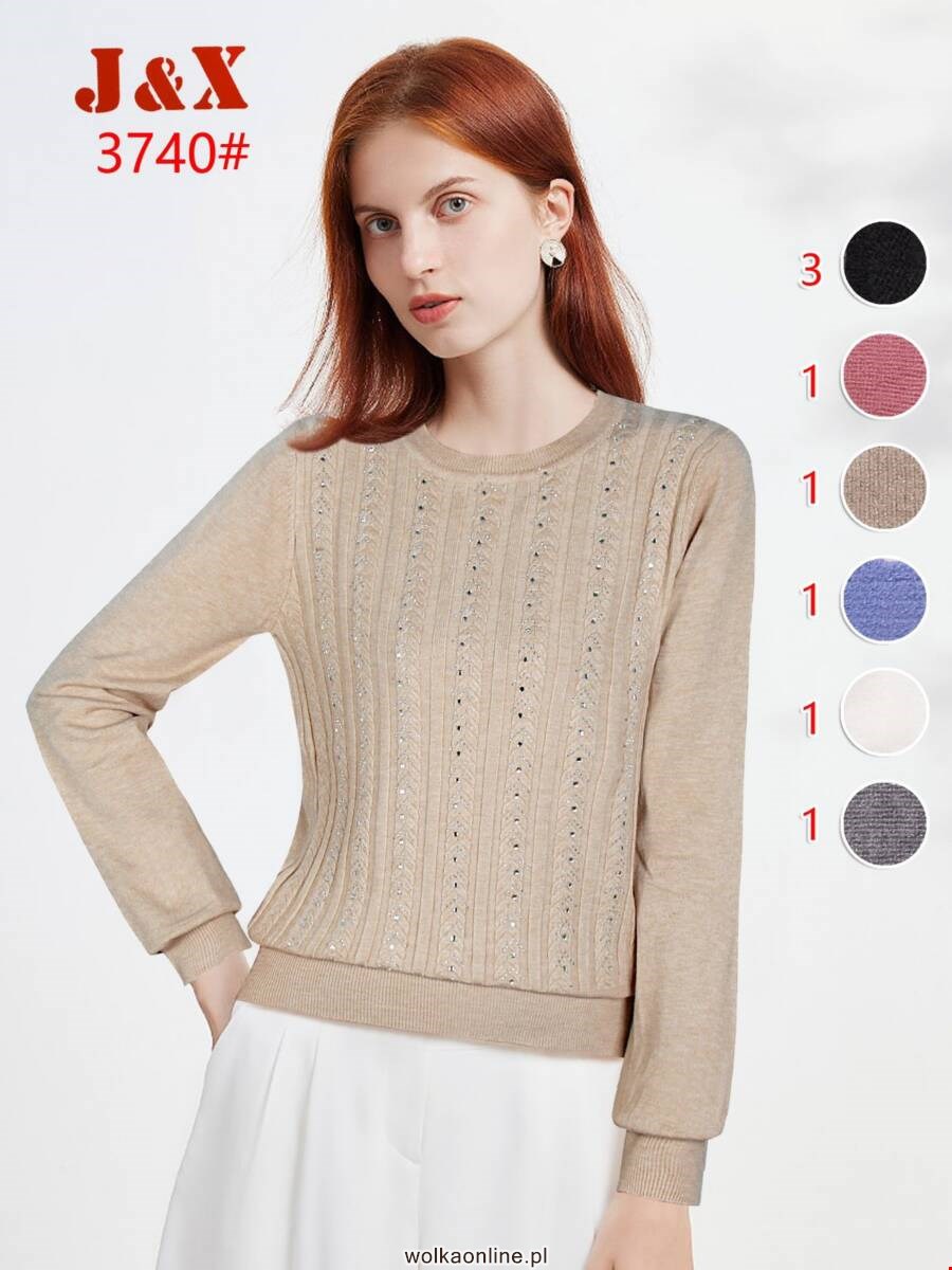 Sweter damskie 3740 1 kolor Standard (Towar Ploskie)