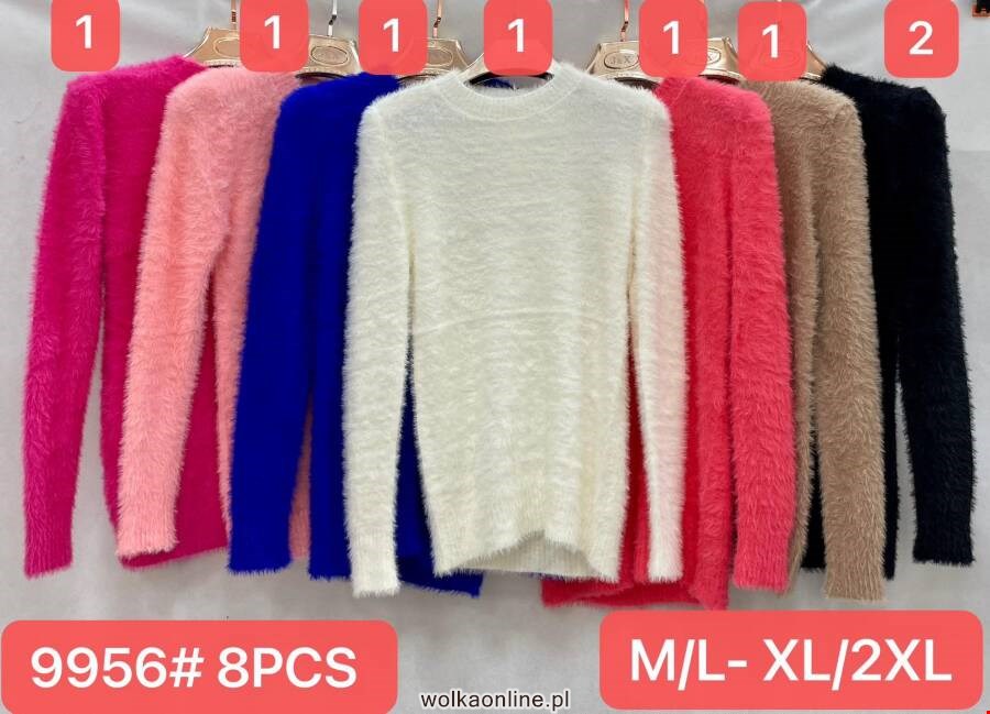 Sweter damskie 9956 1 kolor M-2XL (Towar Ploskie)