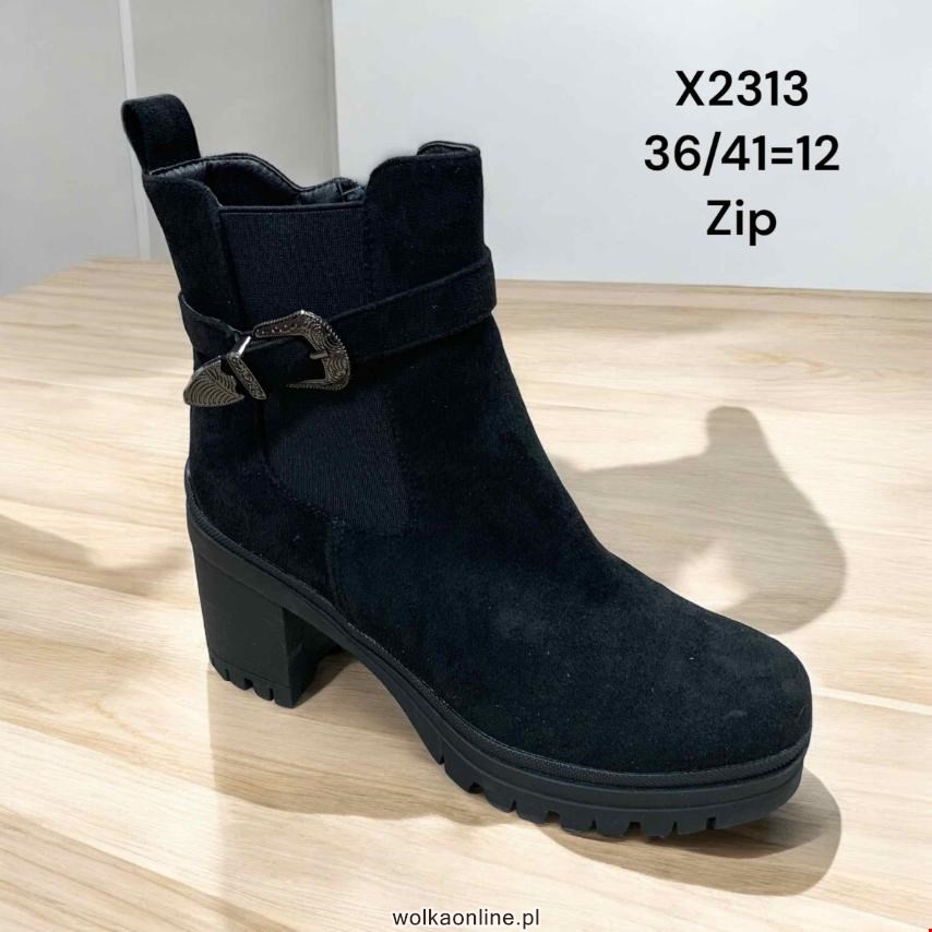 Botki damskie X2313 BLACK 36-41