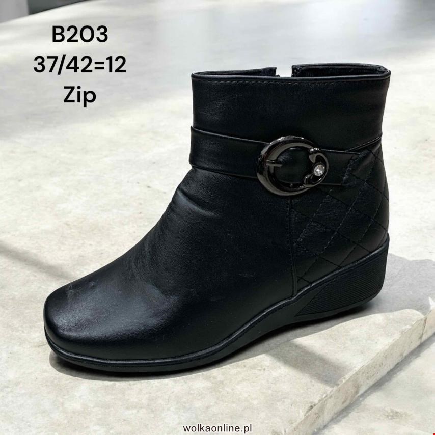 Botki damskie B203 BLACK 37-42 