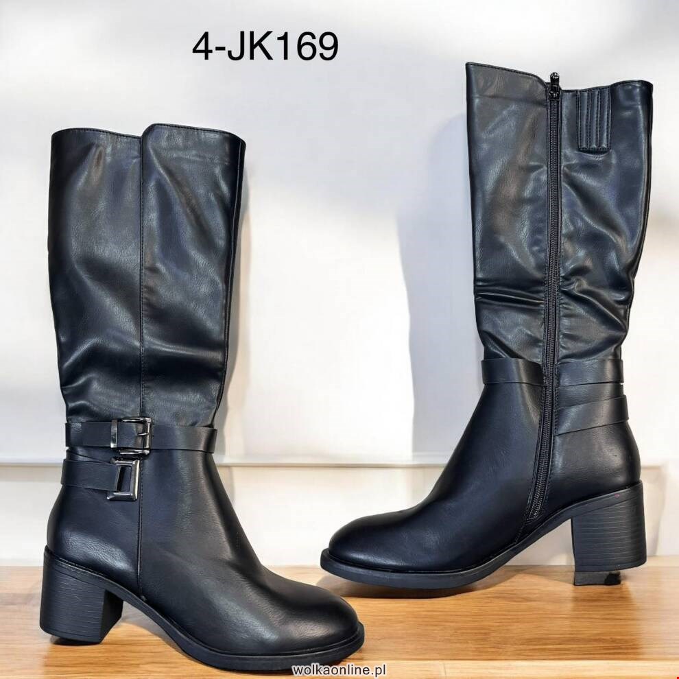 Kozaki damskie 4-JK169 BLACK 36-41