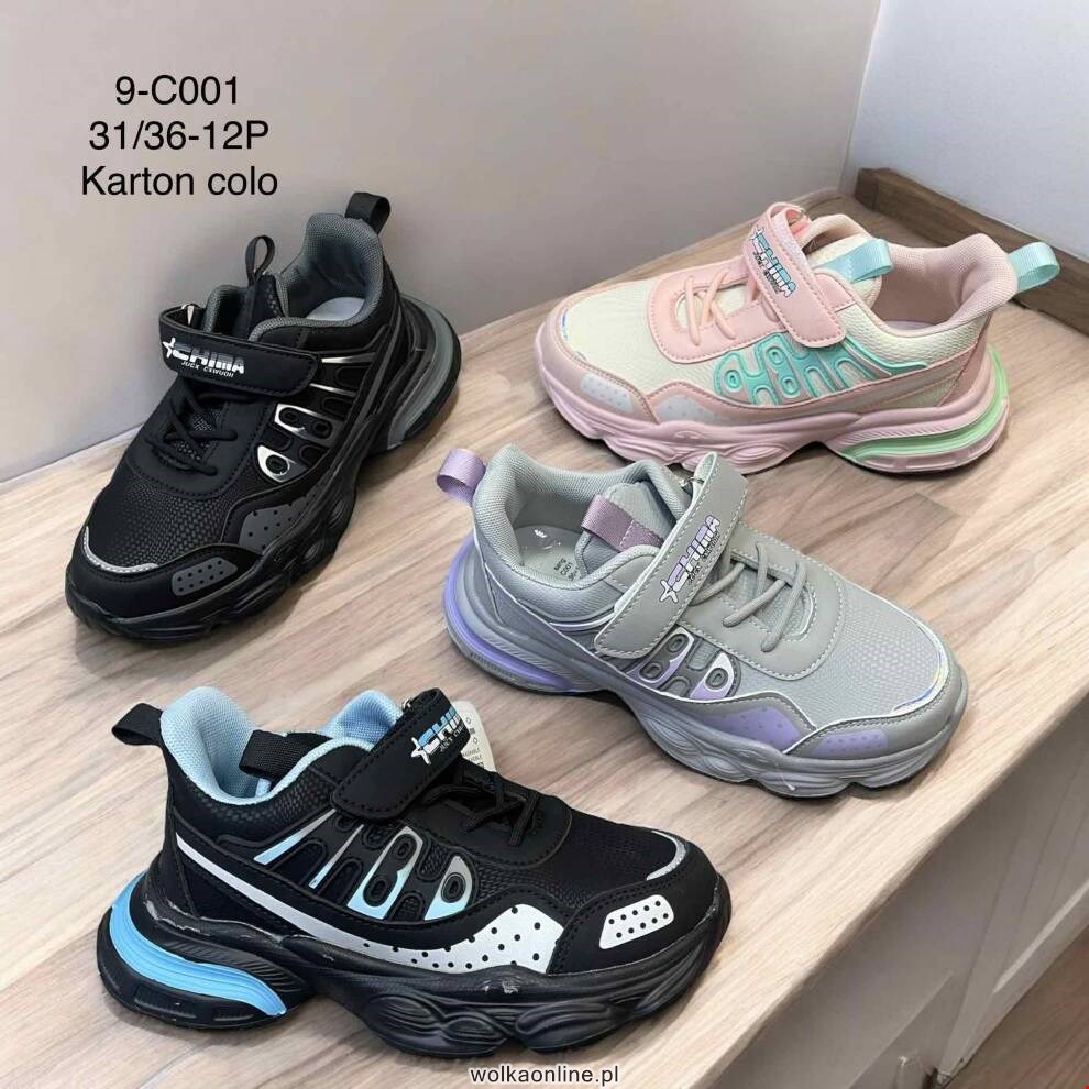 Buty Sportowe Dziecięce 9-C001 31-36 MIX KOLOR