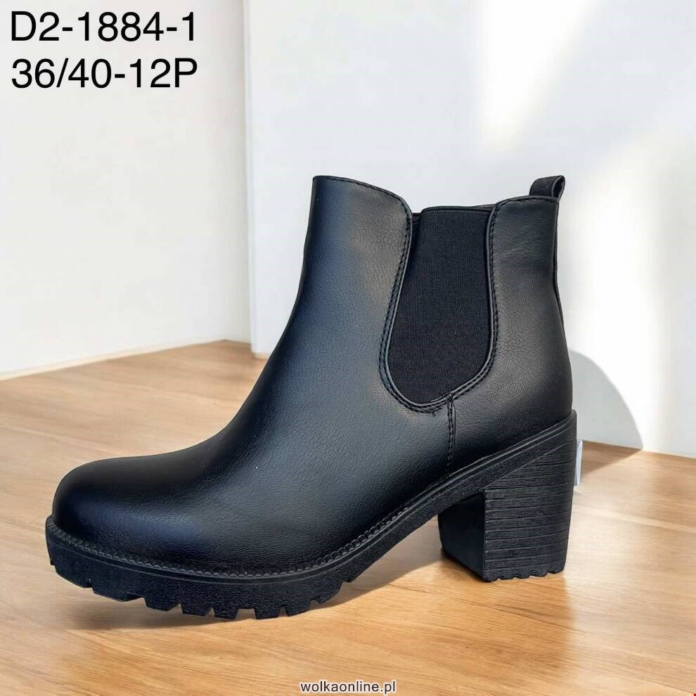 Botki damskie D2-1884-1 BLACK 36-41