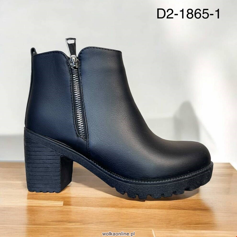 Botki damskie D2-1865-1 BLACK 36-41