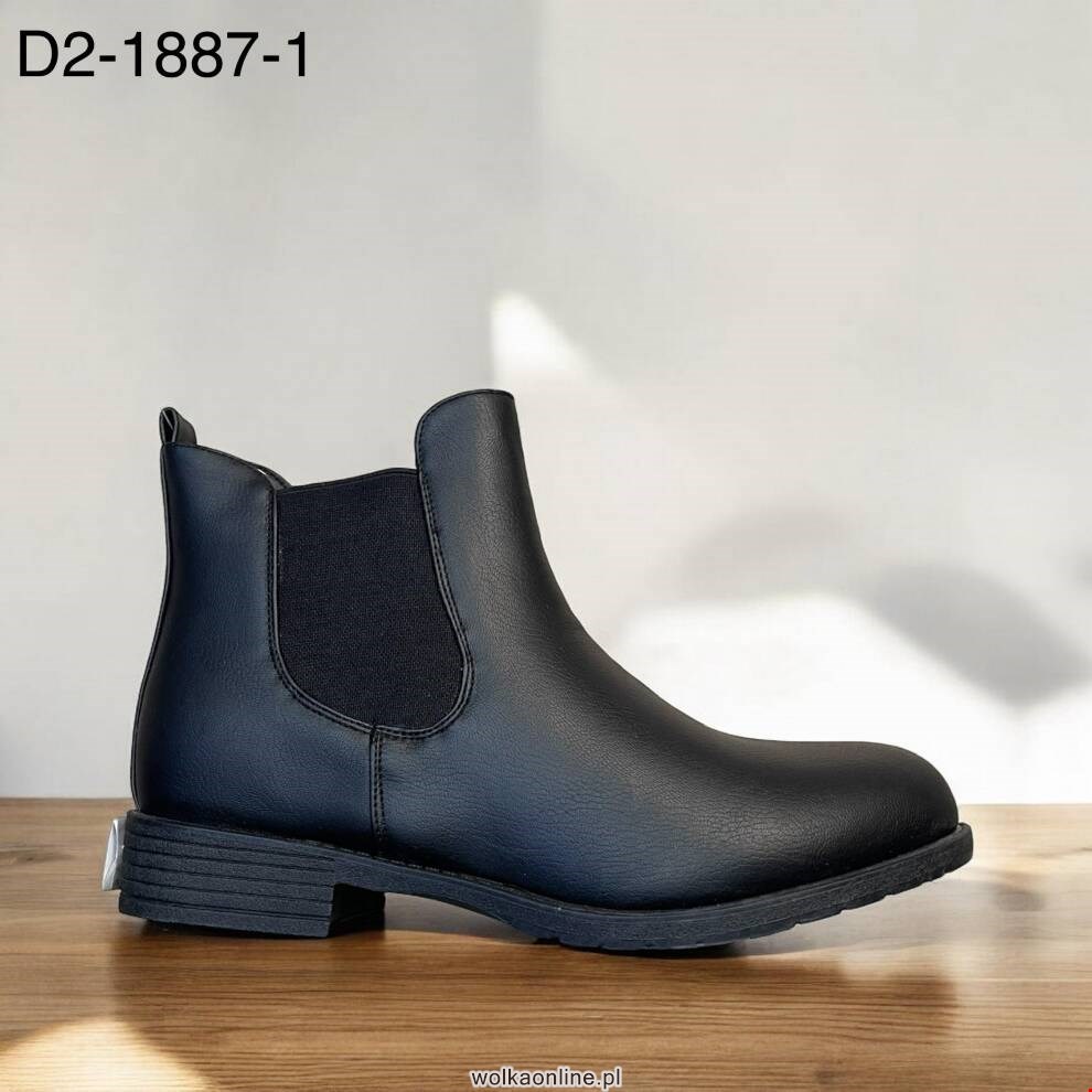 Botki damskie D2-1887-1 BLACK 36-41