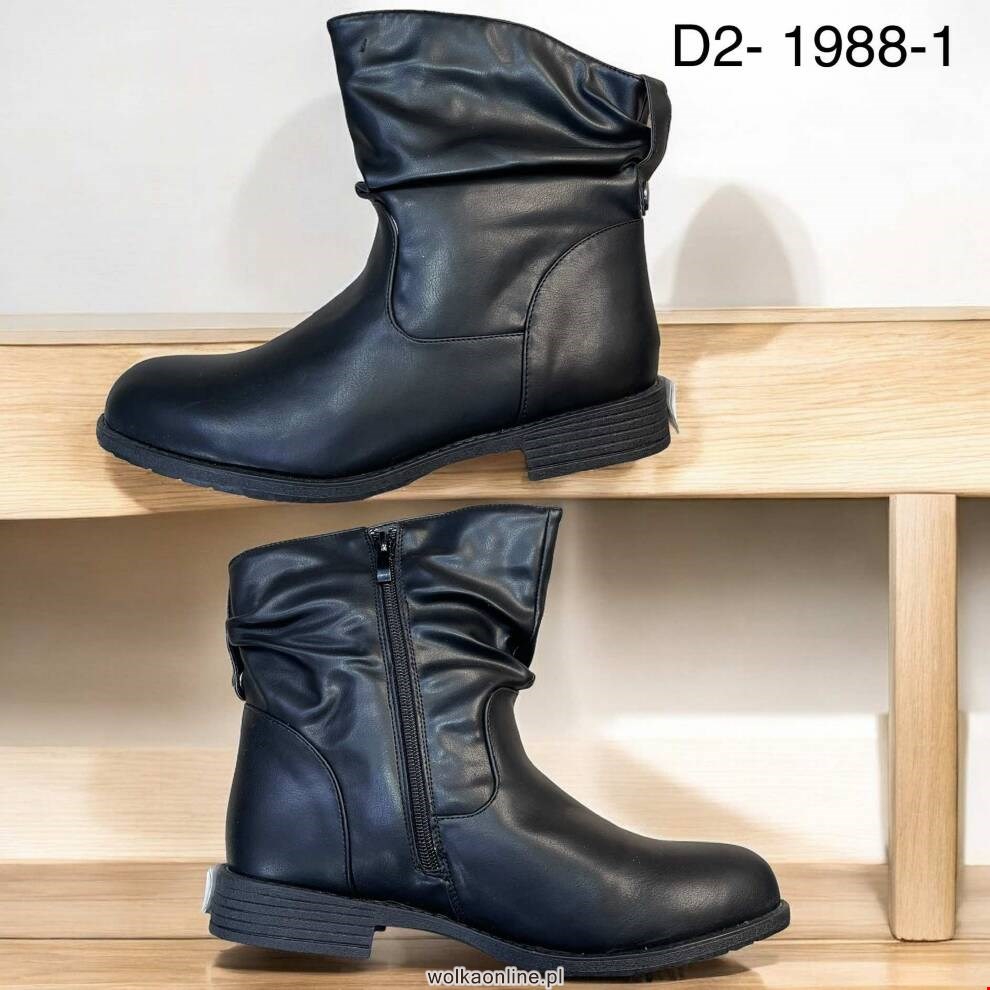 Botki damskie D2-1988-1 BLACK 36-41