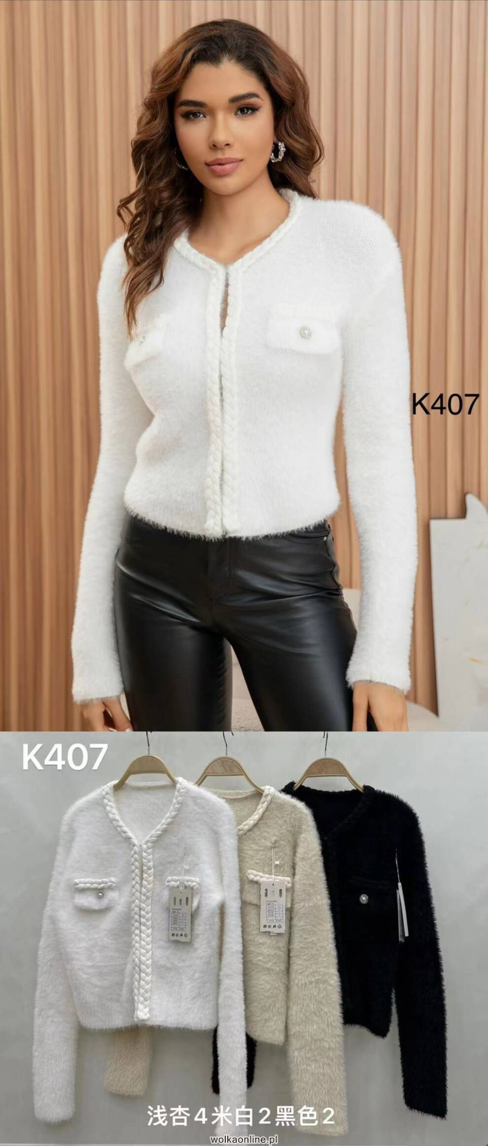 Sweter damskie K407 Mix kolor Standard (Towar Włoskie)