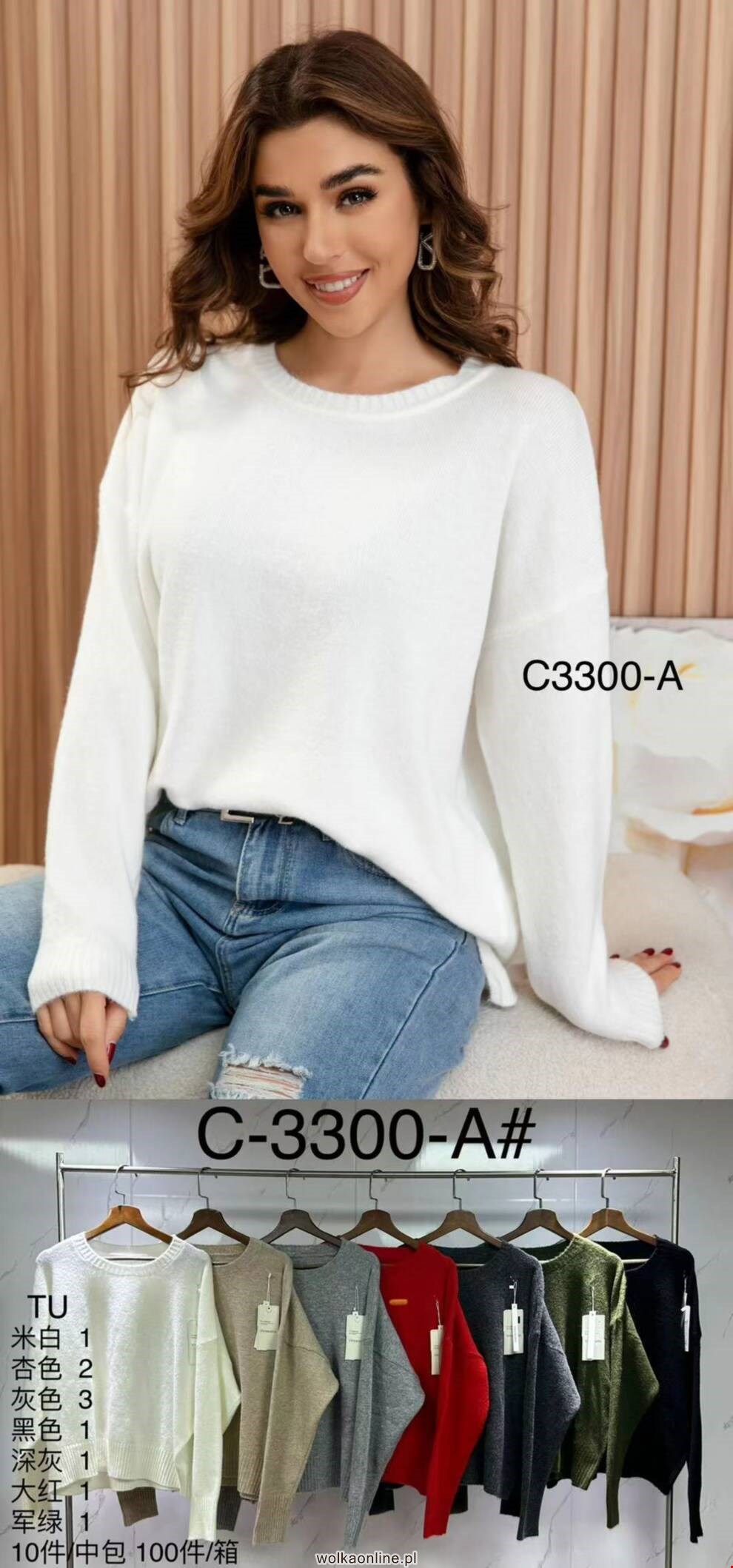 Sweter damskie C-3300-A Mix kolor Standard (Towar Włoskie)