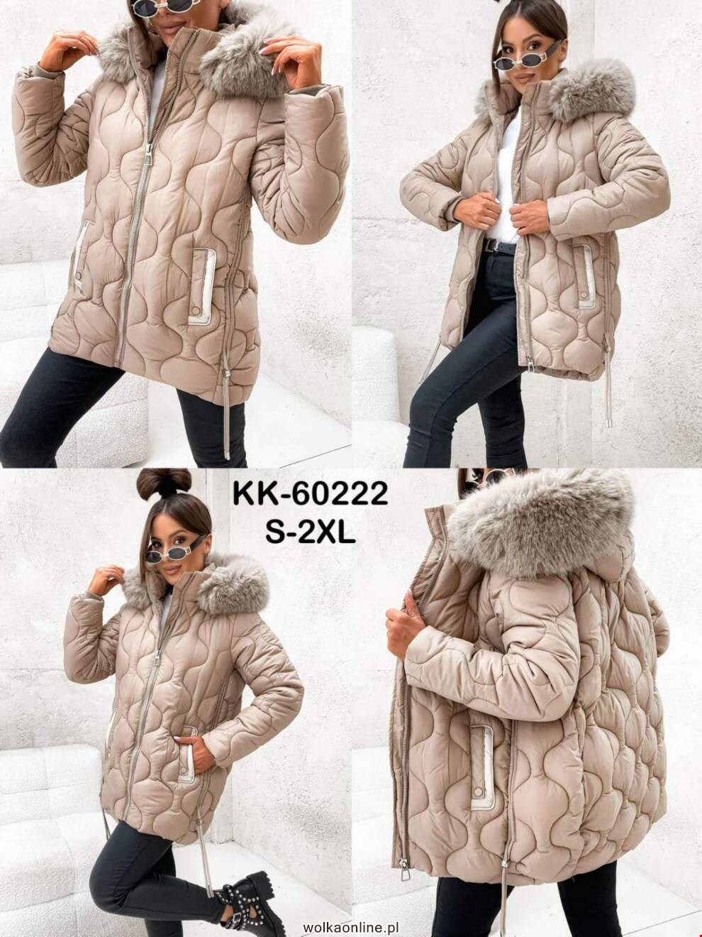 Kurtka damskie KK-60222 1 KOLOR S-2XL