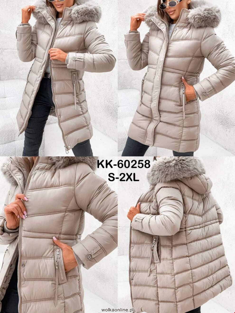 Kurtka damskie KK-60258 1 KOLOR S-2XL