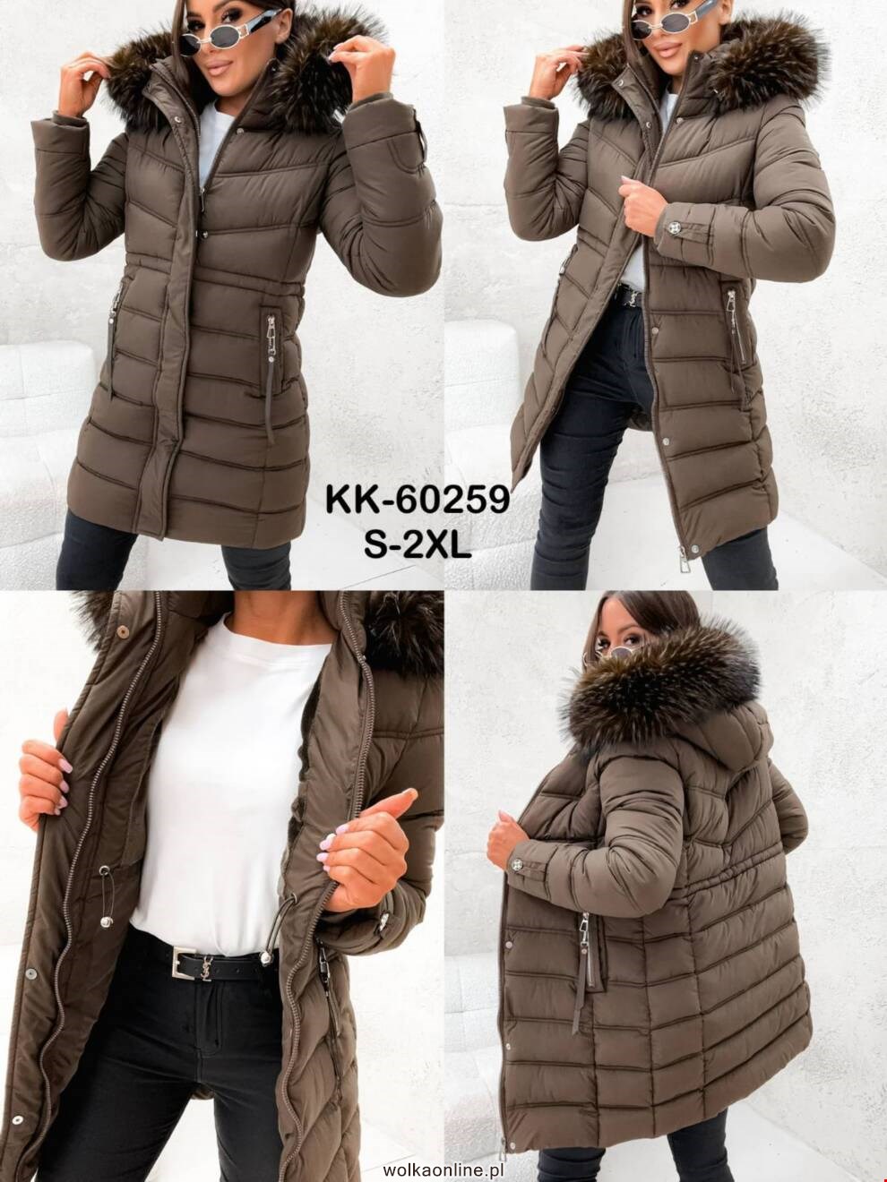 Kurtka damskie KK-60259 1 KOLOR S-2XL