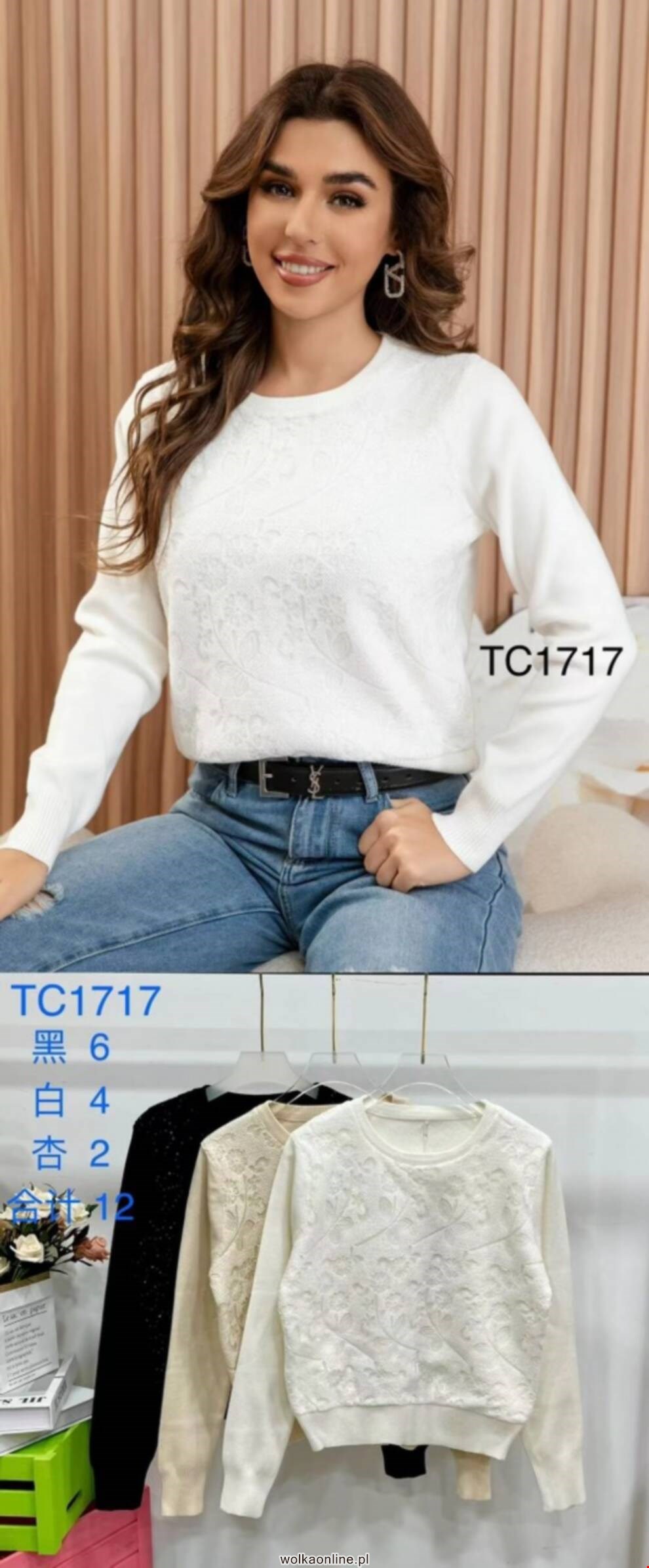 Sweter damskie TC1717 Mix kolor Standard (Towar Włoskie)