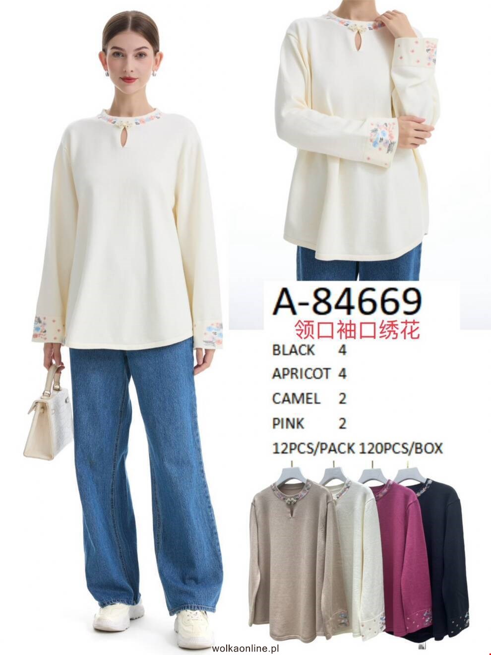 Sweter damskie A-84669 Mix kolor Standard (Towar Włoskie)