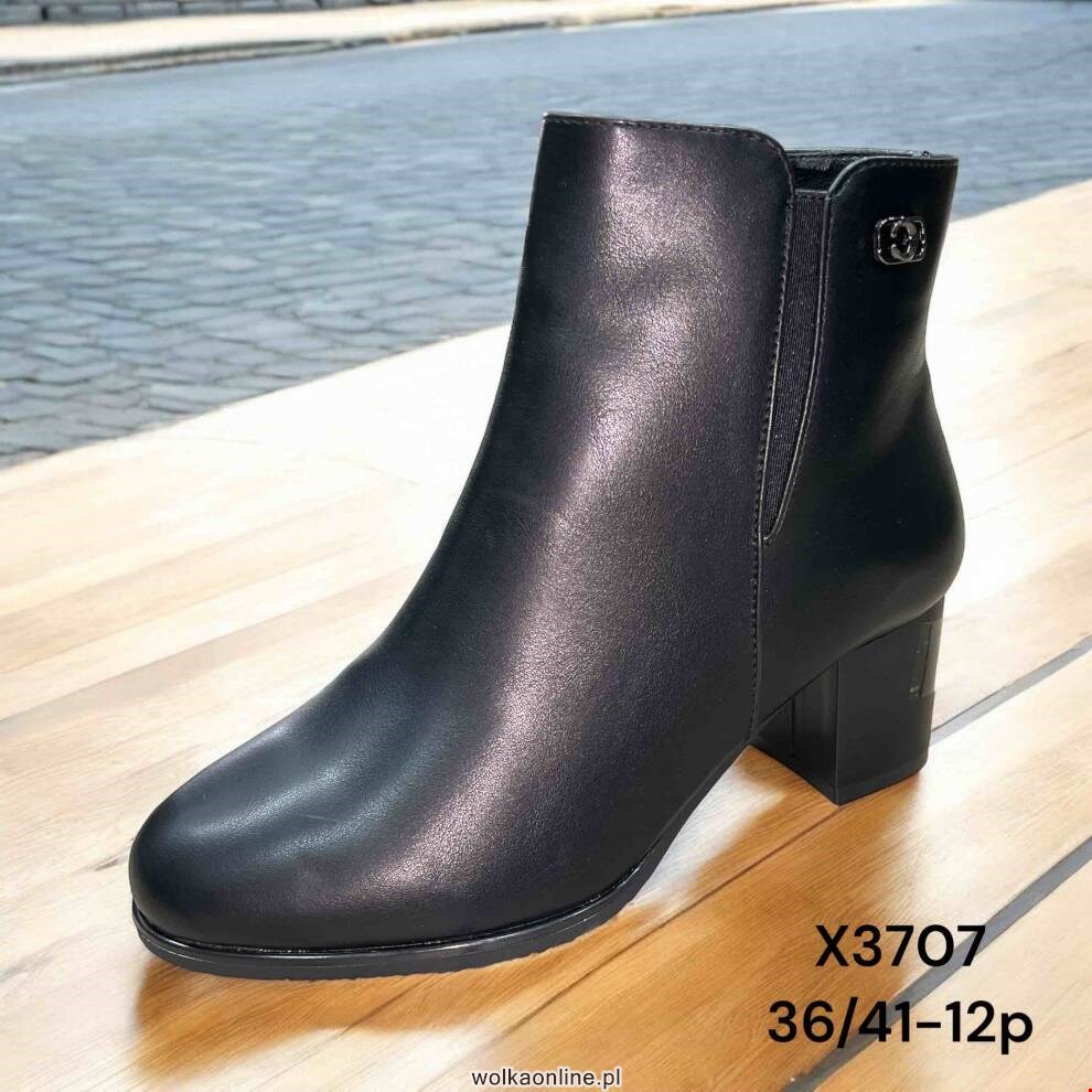 Botki damskie X3707 BLACK 36-41