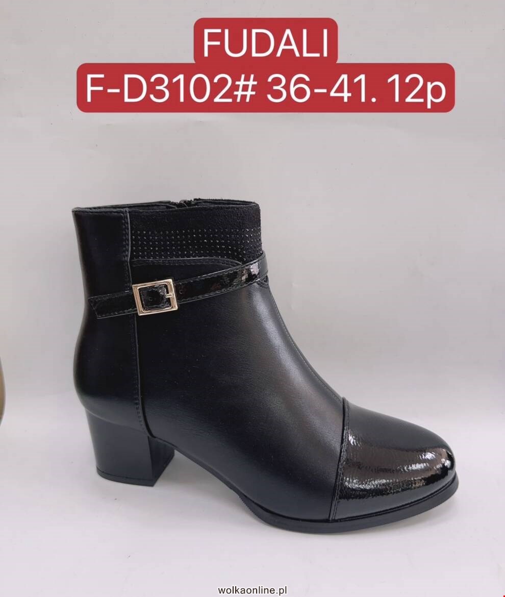 Botki damskie F-D3102 BLACK 36-41