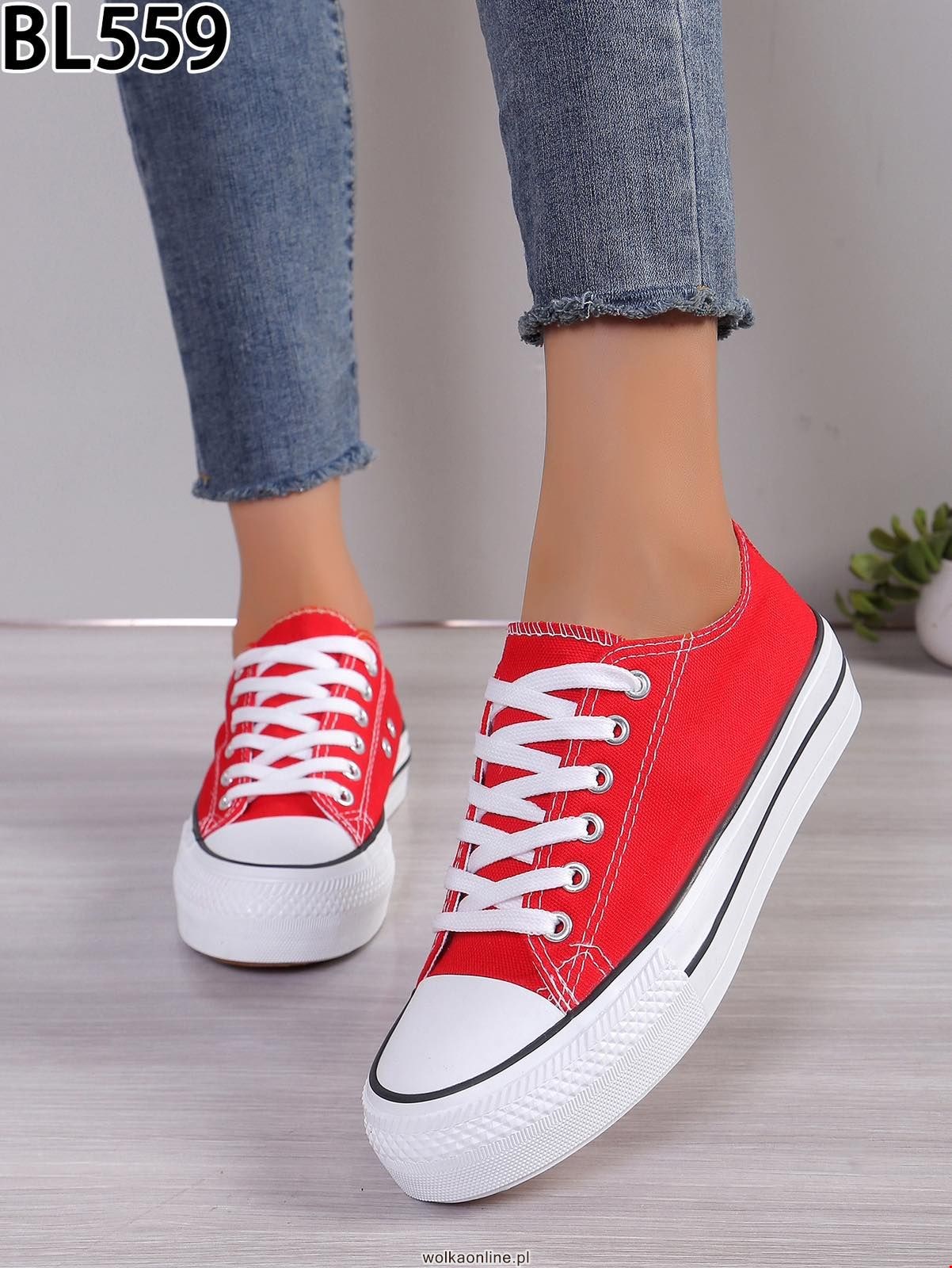 Trampki damskie BL559 RED 36-41