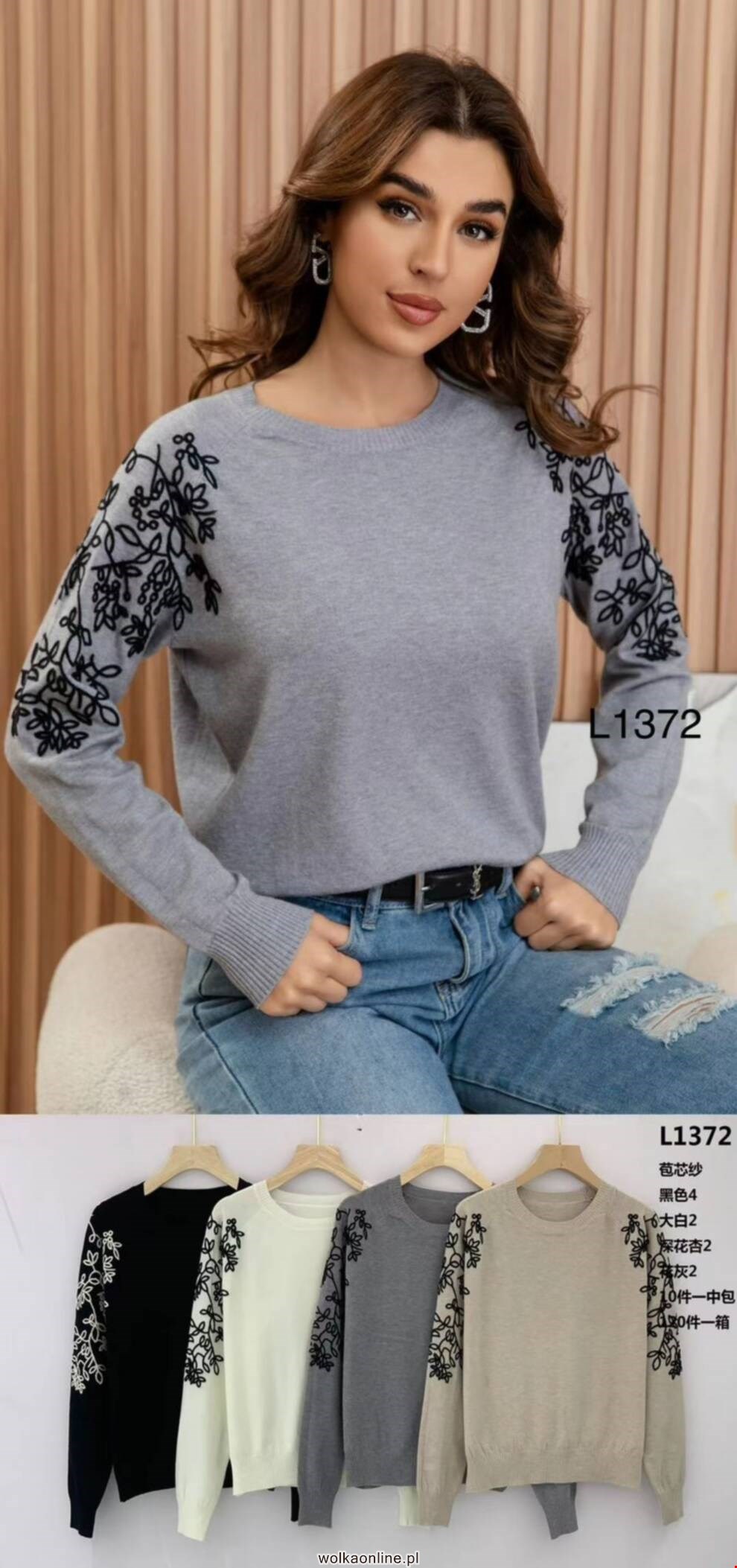 Sweter damskie L1372 Mix kolor Standard (Towar Włoskie)