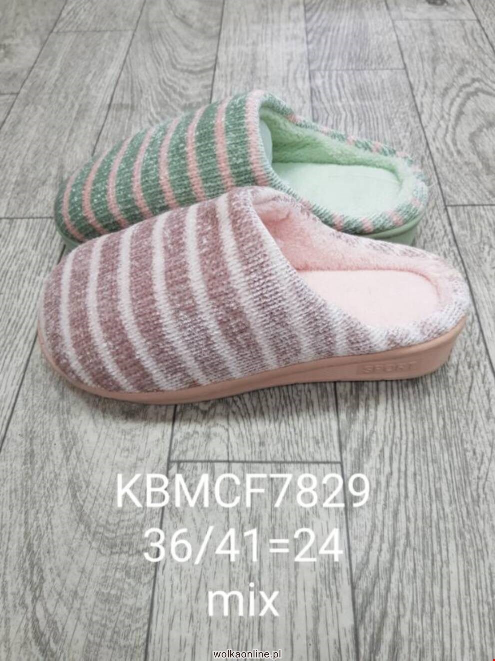 Kapcie damskie KBMCF7829 36-41 MIX KOLOR