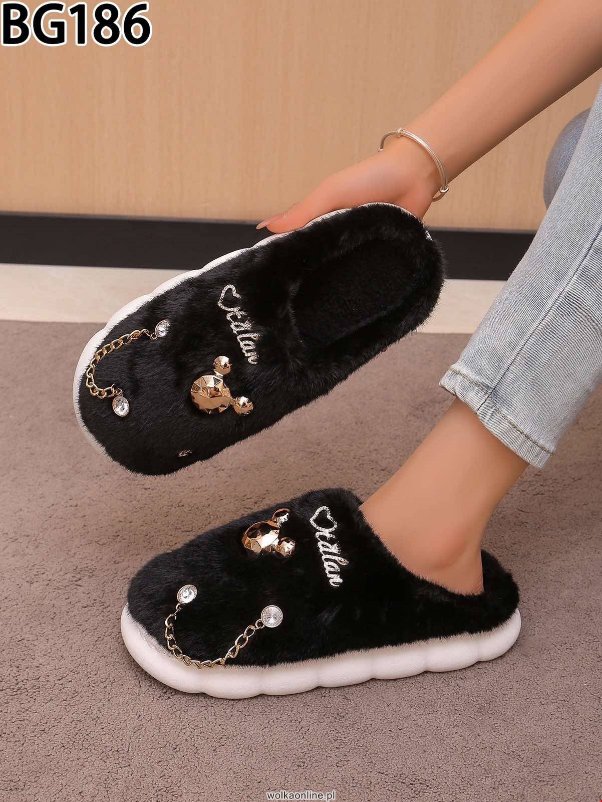 Kapcie damskie BG186 BLACK 36-41