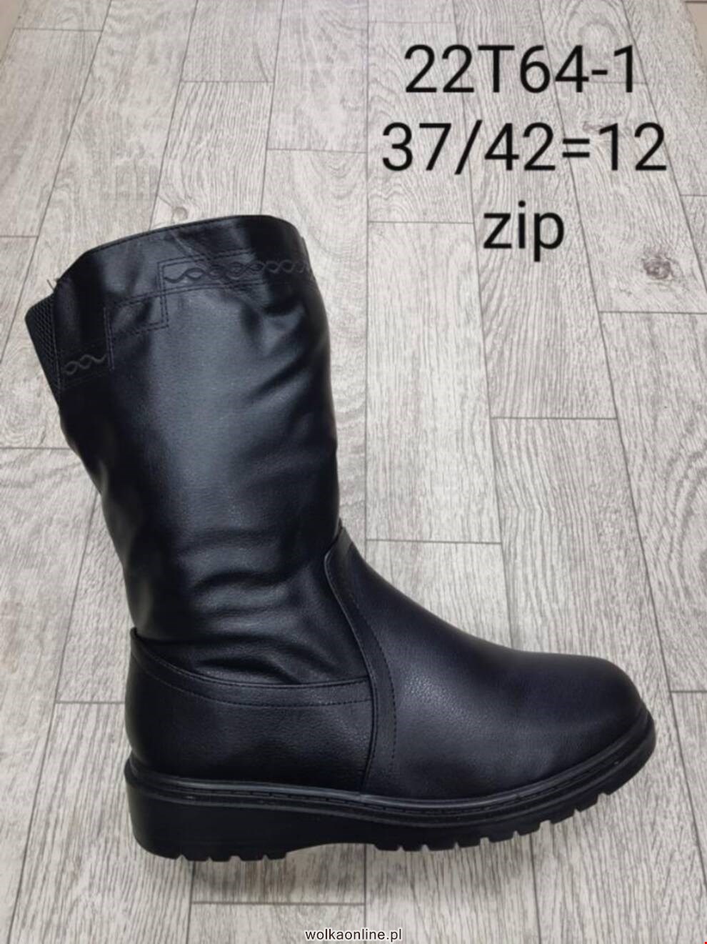 Botki damskie 22T64-1 BLACK 37-42