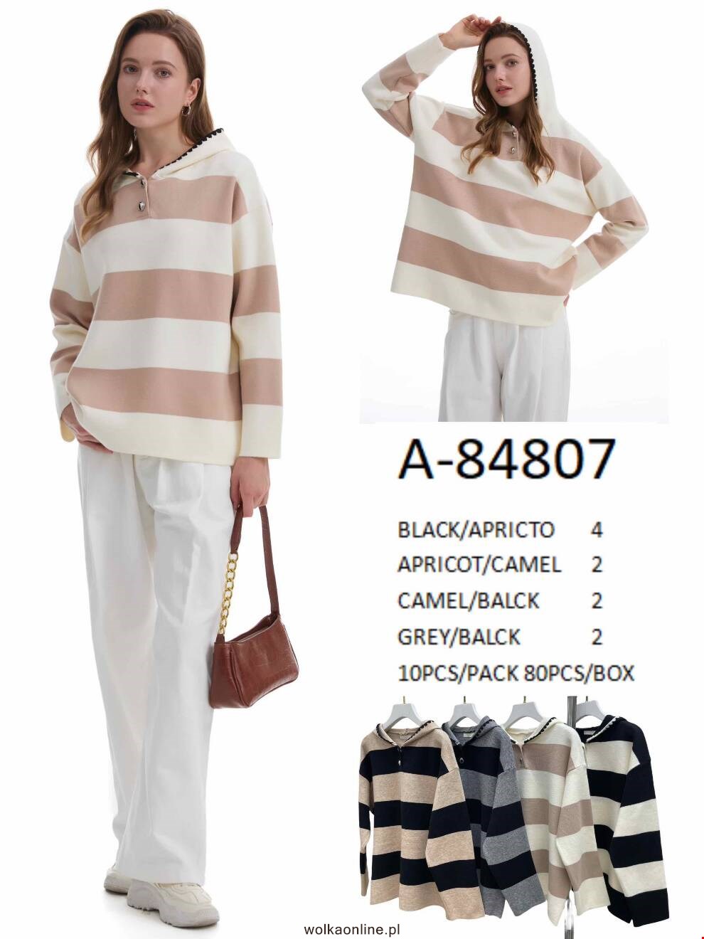 Sweter damskie A-84807 Mix kolor Standard (Towar Włoskie)