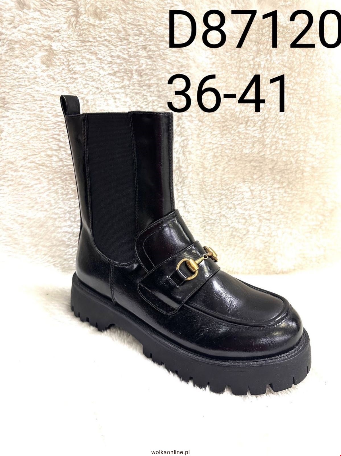 Botki damskie D87120 BLACK 36-41