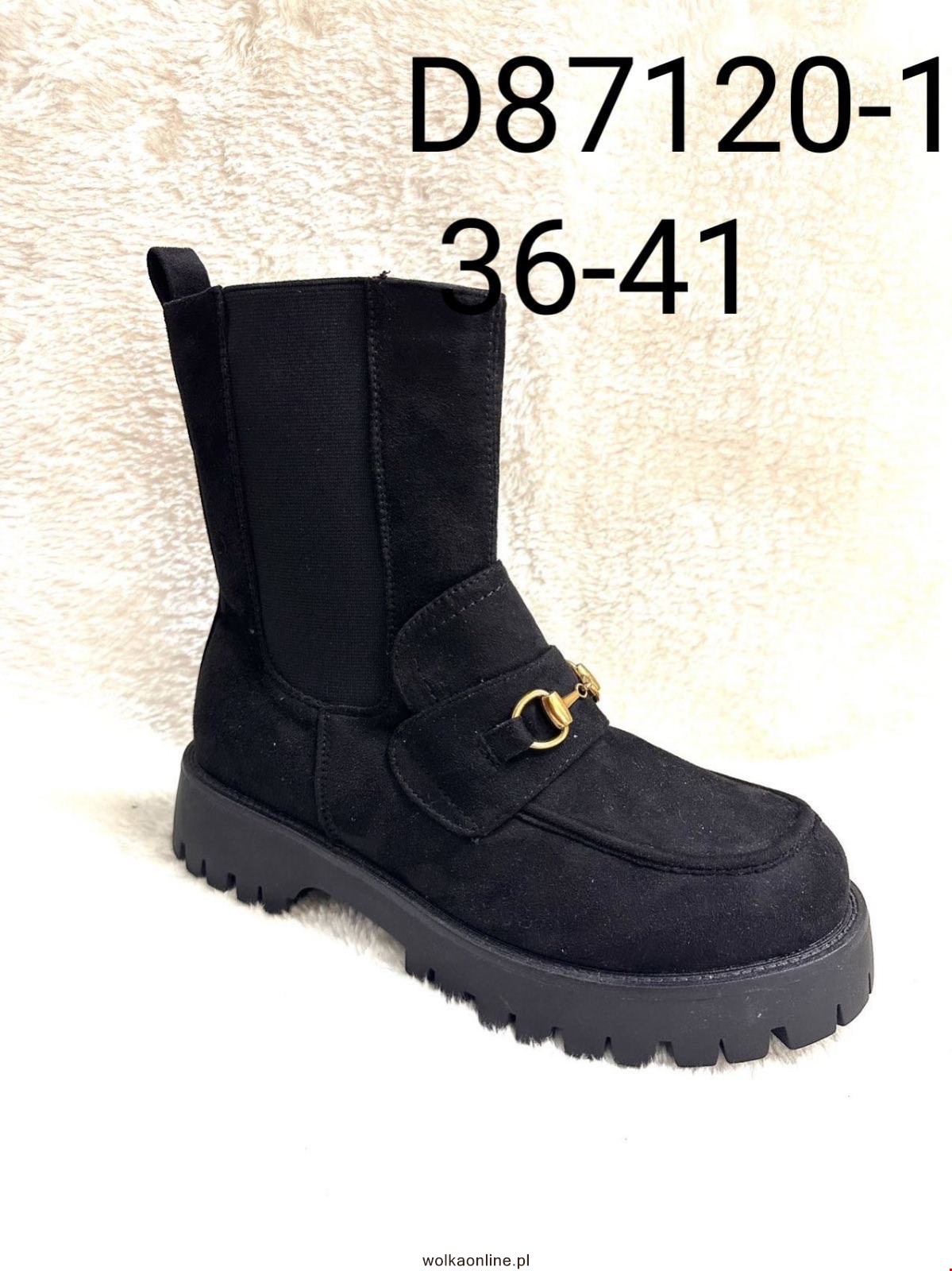 Botki damskie D87120-1 BLACK 36-41