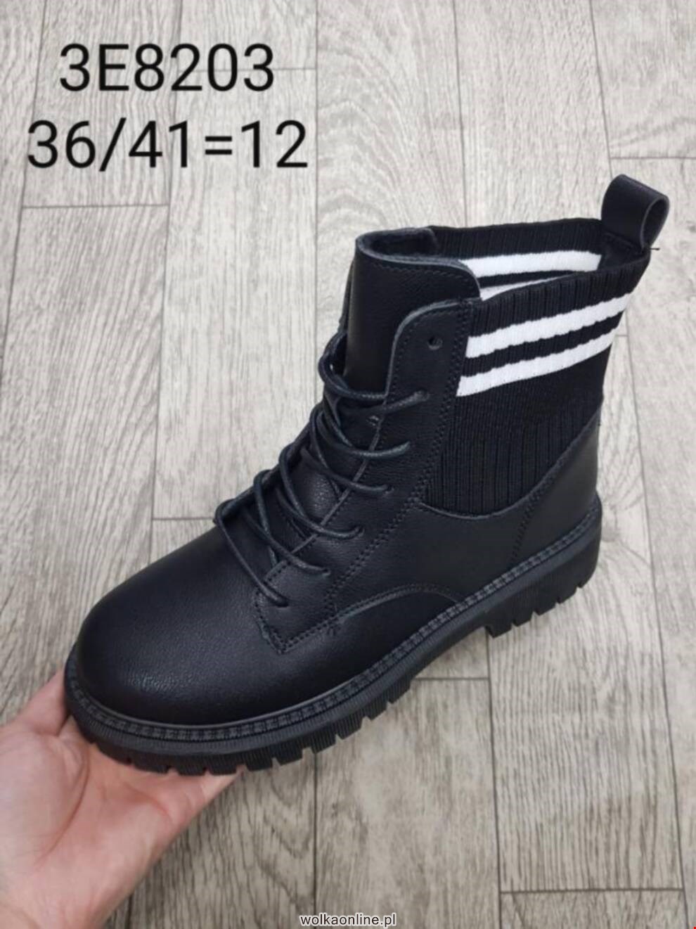 Botki damskie 3E8203 BLACK 36-41