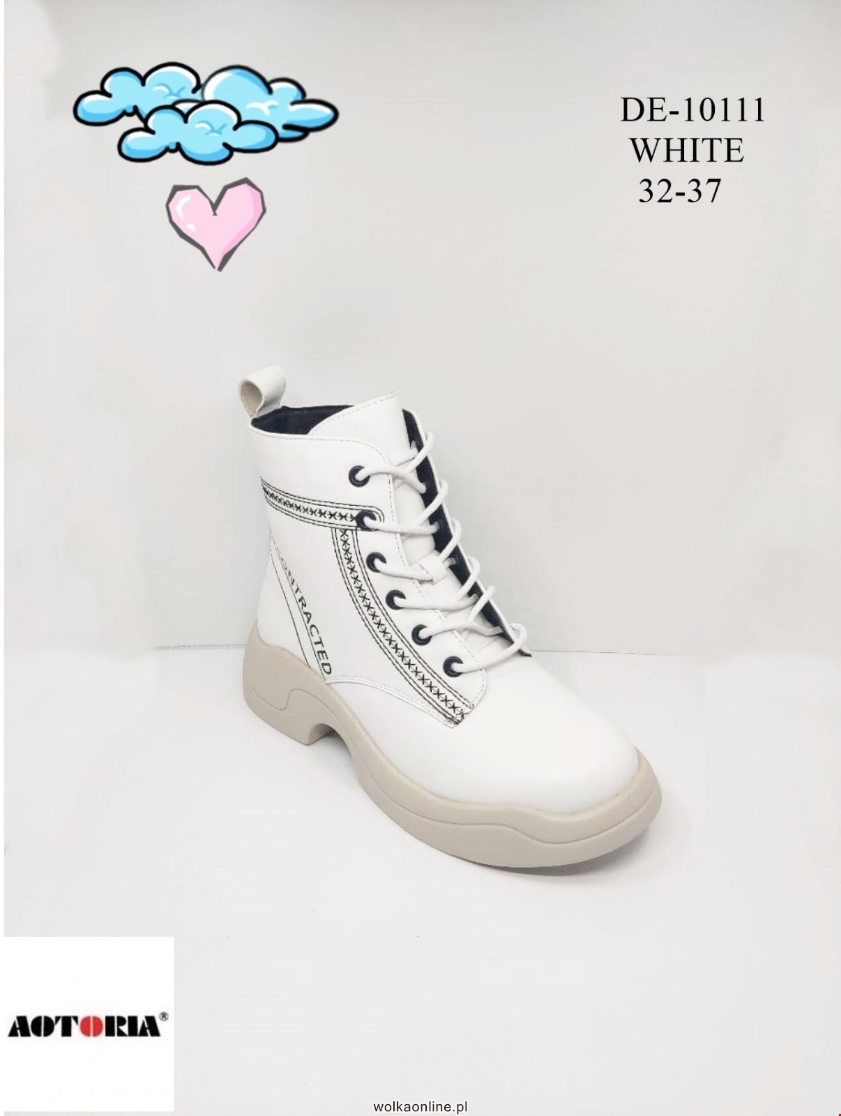 Botki Dziecięce DE-10111 WHITE 32-37