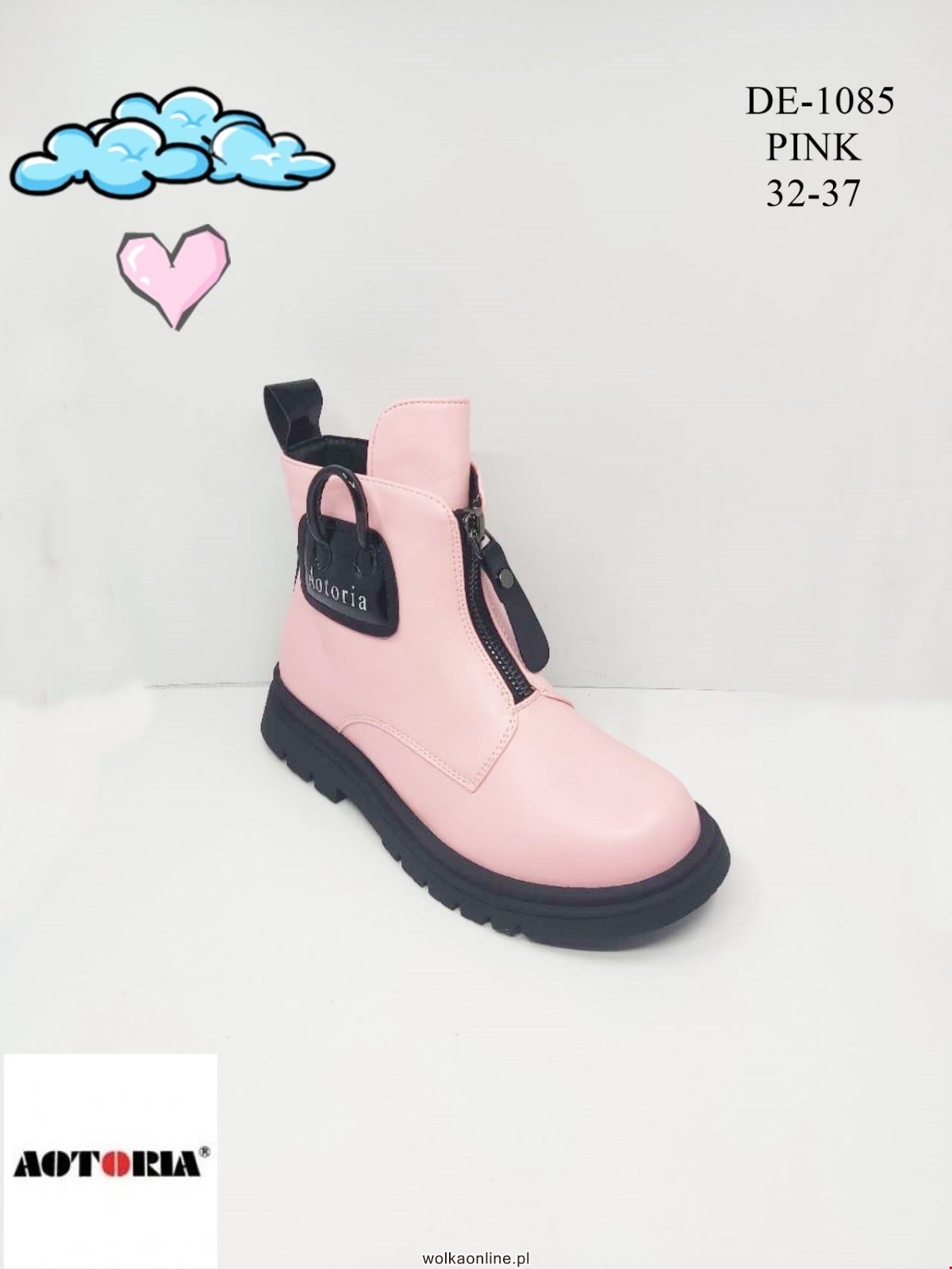 Botki Dziecięce DE-1085 PINK 32-37