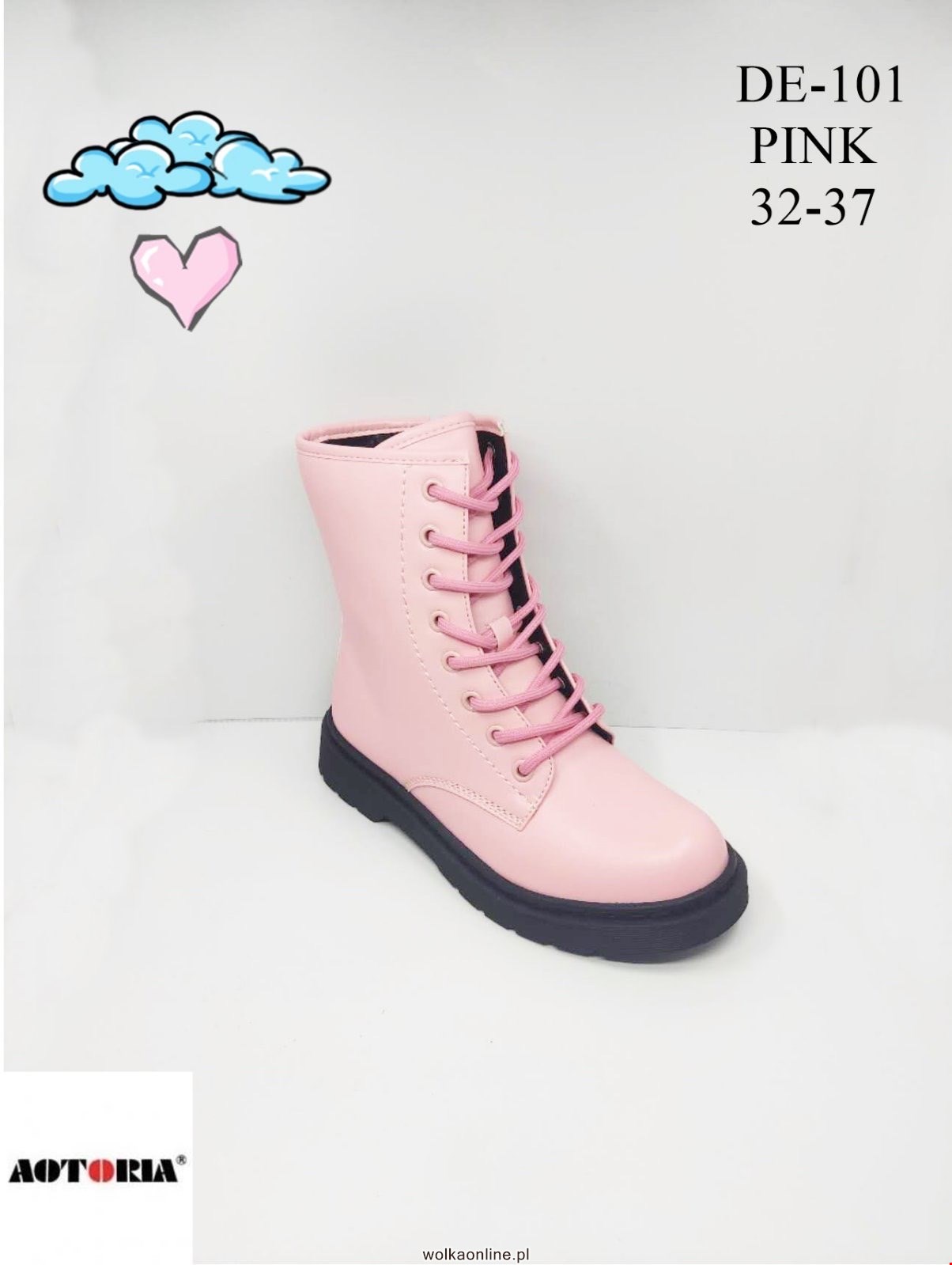 Botki Dziecięce DE-101 PINK 32-37