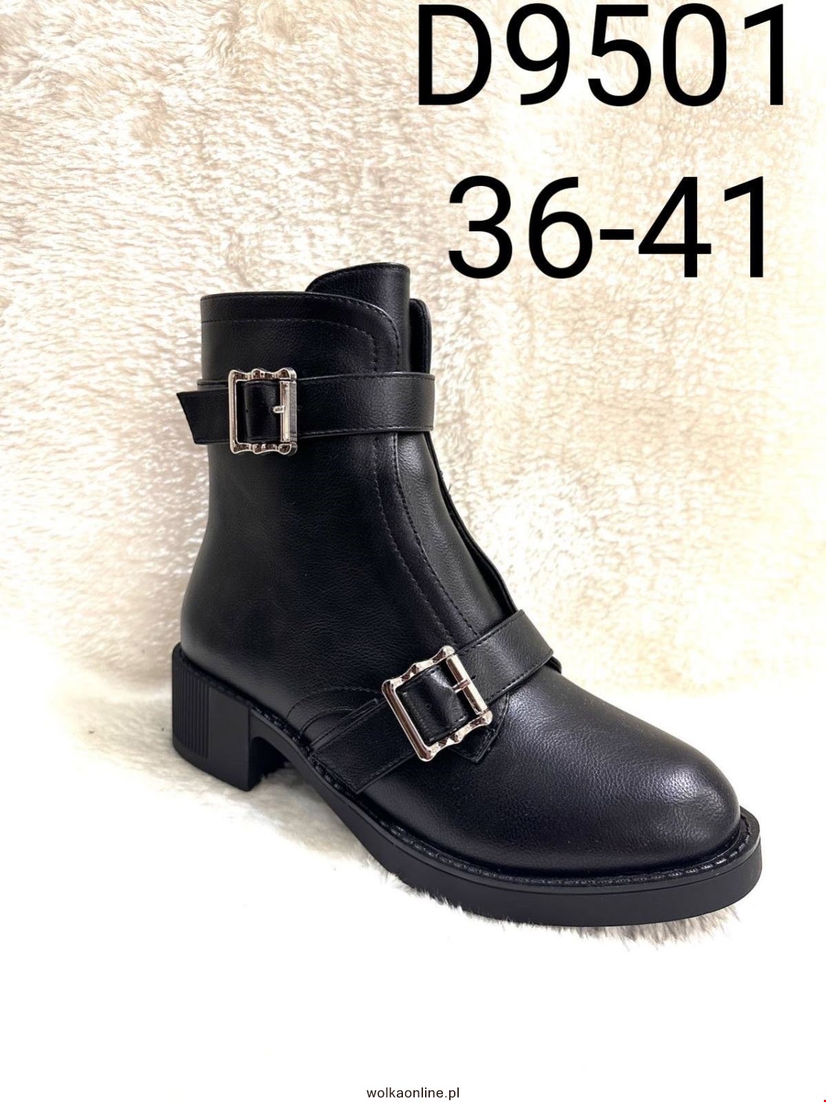 Botki damskie D9501 BLACK 36-41