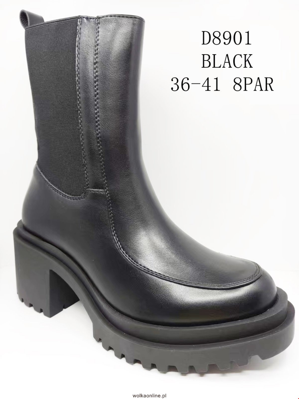 Botki damskie D8901 BLACK 36-41