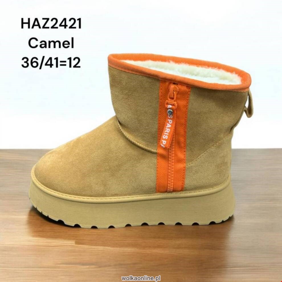 Botki damskie HAZ2421 CAMEL 36-41 OCIEPLANE 