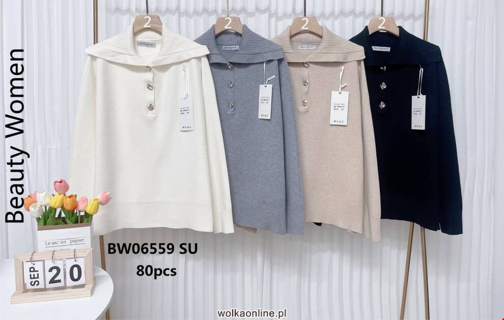 Sweter damskie BW06559 Mix kolor Standard (Towar Włoskie)