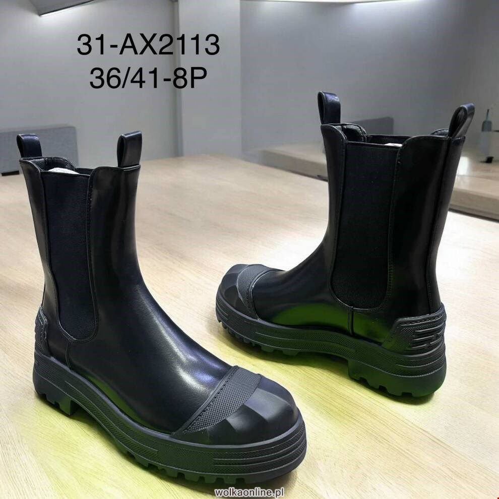 Botki damskie 31-AX2113 BLACK 36-41