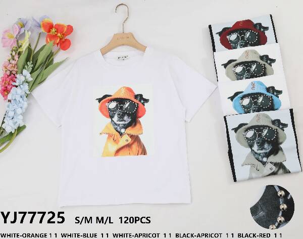 Bluzka damskie (Francja produkt) Roz S/M-M/L, Mix kolor, Paszka 10 szt